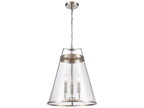 Elk Home 3-Light Satin Nickel Glass Pendant