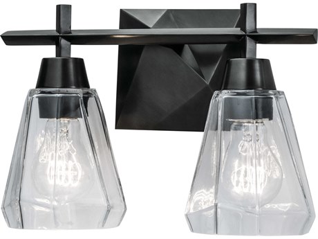 Elk Home Arctic 2-Light Acid Dipped Black Vanity Light
