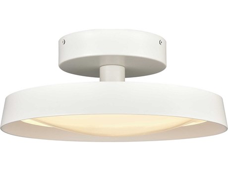 Elk Home Nancy 1-Light Matte White LED Semi Flush Mount