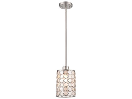 Elk Home Sagamore 1-Light Brushed Nickel Cylinder Mini Pendant
