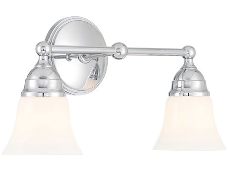 Elk Home Sophie 2-Light Chrome Shiny Opal Vanity Light