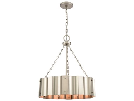 Elk Home Clausten 4-Light Matte Nickel Drum Pendant