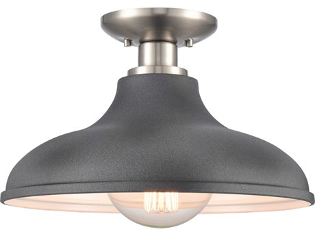 Elk Home Grenville 1-Light Brushed Nickel Bell Semi Flush Mount