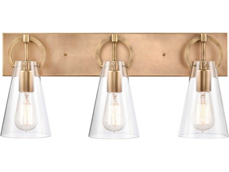 Elk Home Gabby 3-Light Brass Clear Glass Vanity Light