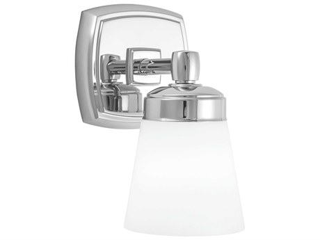 Elk Home Soft Square 1-Light Chrome Shiny Opal Wall Sconce