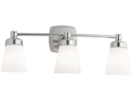 Elk Home Soft Square 3-Light Chrome Shiny Opal Vanity Light