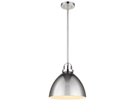Elk Home 1-Light Polished Nickel Dome Mini Pendant