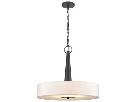 Elk Home 4-Light Matte Black Glass Drum Pendant