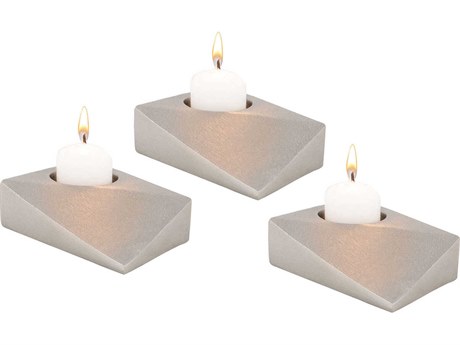 Elk Home Nickel Trope Tea Light Holders Set of 3