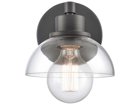 Elk Home Julian 1-Light Matte Black Glass Wall Sconce