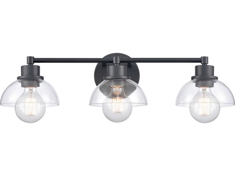 Elk Home Julian 3-Light Matte Black Glass Vanity Light