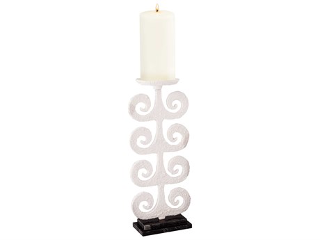 Elk Home Fern White Candle Holder