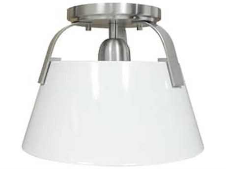 Elk Home Jepson 1-Light Matte White Drum Semi Flush Mount