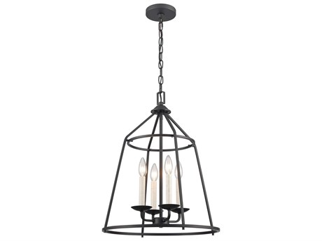 Elk Home Ellisville 4-Light Matte Black Candelabra Chandelier