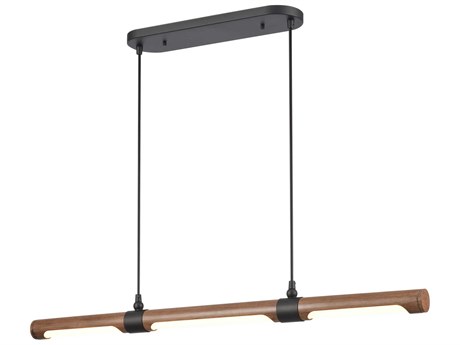 Elk Home Wyatt 1-Light Matte Black Linear Island Pendant