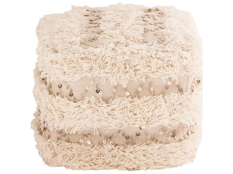 Elk Home Crema Cream Upholstered Ottoman