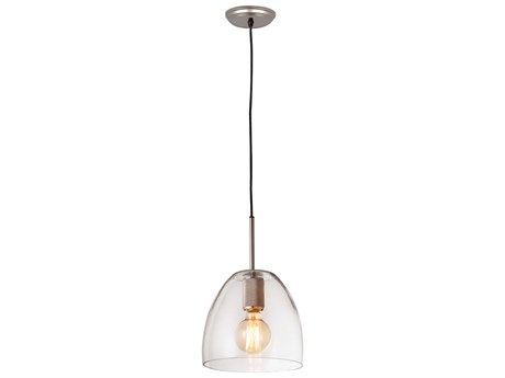 Elk Home 1-Light Satin Nickel Glass Bell Mini Pendant