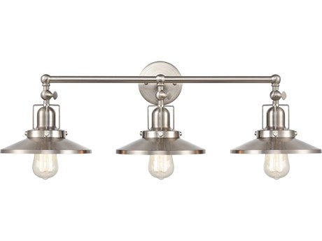 Elk Home English Pub 3-Light Satin Nickel Vanity Light
