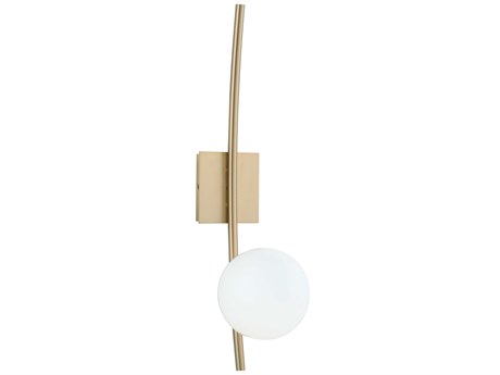 Elk Home Perch 1-Light Satin Brass Opal Wall Sconce