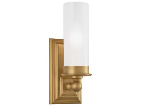 Elk Home Richmond 1-Light Aged Brass Matte Opal Wall Sconce
