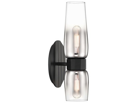 Elk Home Flame 2-Light Matte Black Wall Sconce