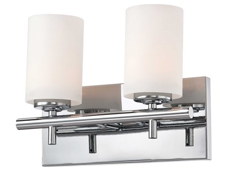 Elk Home Barro 2-Light Chrome Glass Vanity Light
