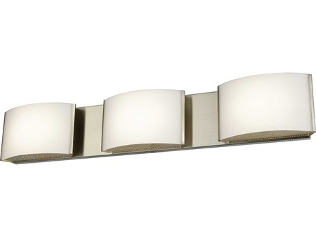 Elk Home Pandora Led 3-Light Satin Nickel Glass LED Vanity Light