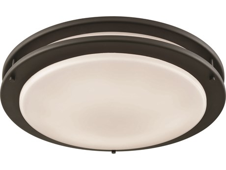 Elk Home 1-Light Oil Rubbed Bronze Glass LED Round Flush Mount