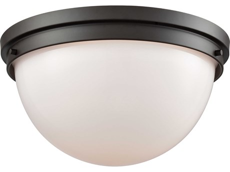 Elk Home Beckett 2-Light Oil Rubbed Bronze Bowl Flush Mount