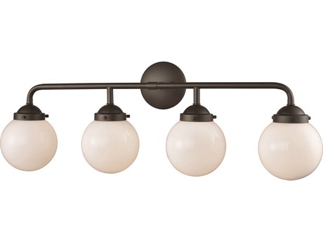Elk Home Beckett 4-Light Oil Rubbed Bronze Glass Vanity Light