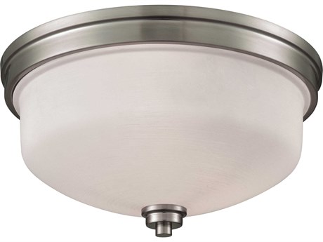 Elk Home Casual Mission 3-Light Brushed Nickel Flush Mount