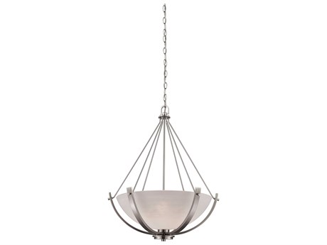 Elk Home Casual Mission 3-Light Brushed Nickel Bowl Pendant