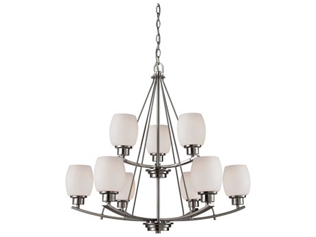 Elk Home Casual Mission 9-Light Brushed Nickel Chandelier