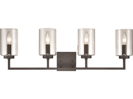 Elk Home West End 4-Light Oil Rubbed Bronze Glass Vanity Light