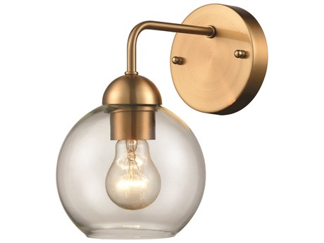 Elk Home Astoria 1-Light Satin Gold Glass Wall Sconce