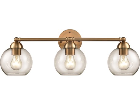 Elk Home Astoria 3-Light Satin Gold Glass Vanity Light