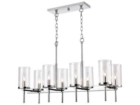 Elk Home Oakland 8-Light Chrome Cylinder Island Pendant
