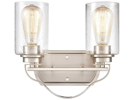Elk Home Market Square 2-Light Brushed Nickel Vanity Light