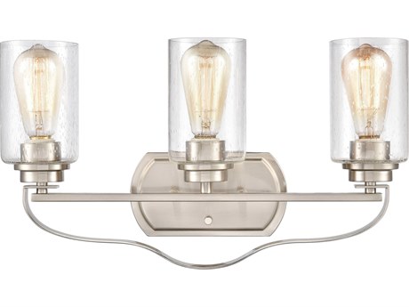Elk Home Market Square 3-Light Brushed Nickel Vanity Light