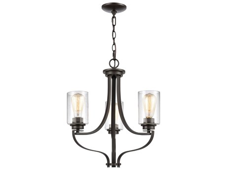 Elk Home Market Square 3-Light Oil Rubbed Bronze Cylinder Chandelier