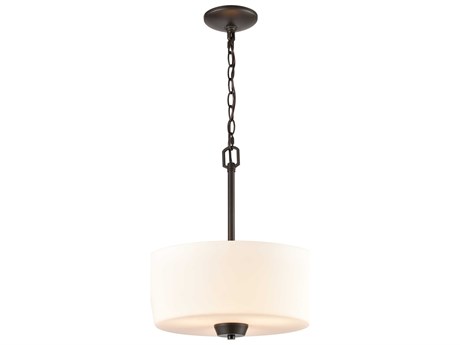 Elk Home Winslow 3-Light Oil Rubbed Bronze Drum Pendant