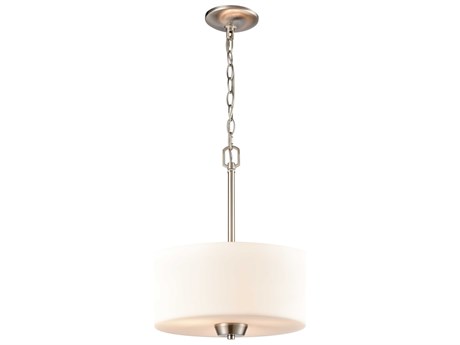 Elk Home Winslow 3-Light Brushed Nickel Drum Pendant