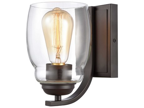 Elk Home Calistoga 1-Light Oil Rubbed Bronze Glass Wall Sconce