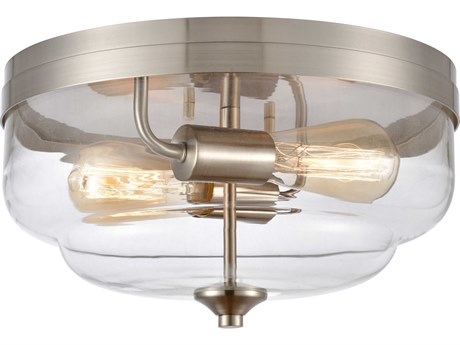Elk Home Calistoga 2-Light Brushed Nickel Flush Mount