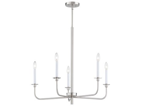 Elk Home Lexington Green 5-Light Brushed Nickel Candelabra Chandelier