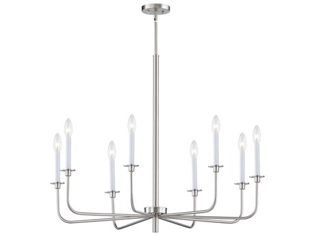 Elk Home Lexington Green 8-Light Brushed Nickel Candelabra Chandelier