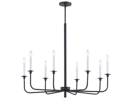 Elk Home Lexington Green 8-Light Matte Black Candelabra Chandelier