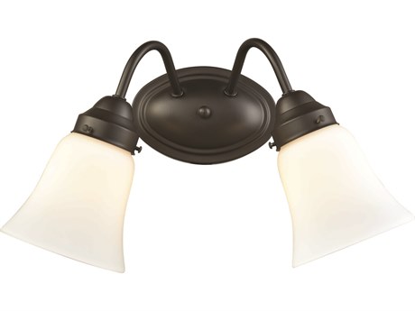 Elk Home Califon 2-Light Oil Rubbed Bronze Glass Vanity Light
