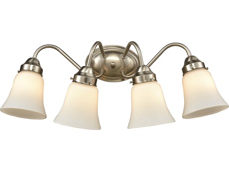 Elk Home Califon 4-Light Brushed Nickel Glass Vanity Light