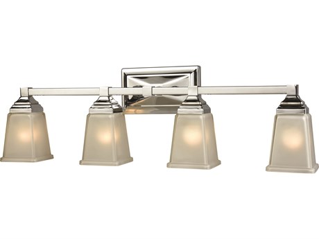 Elk Home Sinclair 4-Light Polished Chrome Glass Vanity Light
